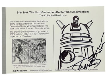 J.K. Woodward Hand Drawn and Signed Sketch