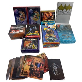 Vintage Large Collection  Star Wars and Star Trek  Movie Trading Cards and Post Cards