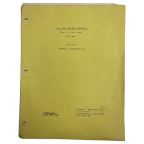 Star Trek: The Next Generation "Data, It's Only Data!" Second Draft Movie Script