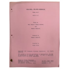 Star Trek: The Next Generation "Home Soil" Final Draft Screenplay Script