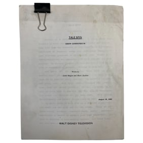Walt Disney Television - Tale Spin Show Compendium Screenplay Script