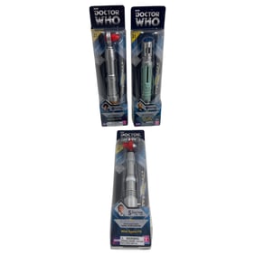 Rare Vintage Doctor Who Sonic Screwdriver Collection Lot 3 NIB