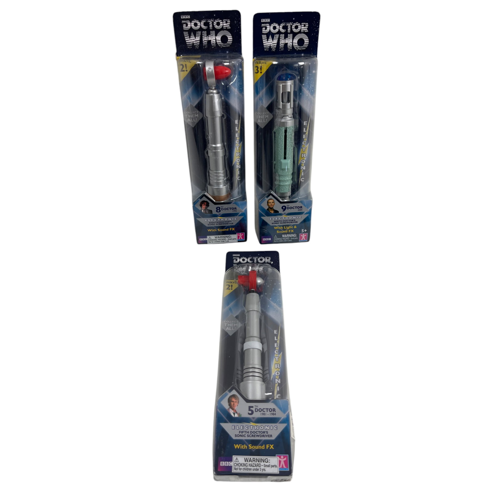 Rare Vintage Doctor Who Sonic Screwdriver Collection Lot 3 NIB (1 of 4)
