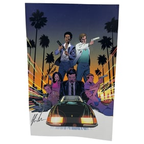 Miami Vice Graphic Novel Signed Promotion Poster