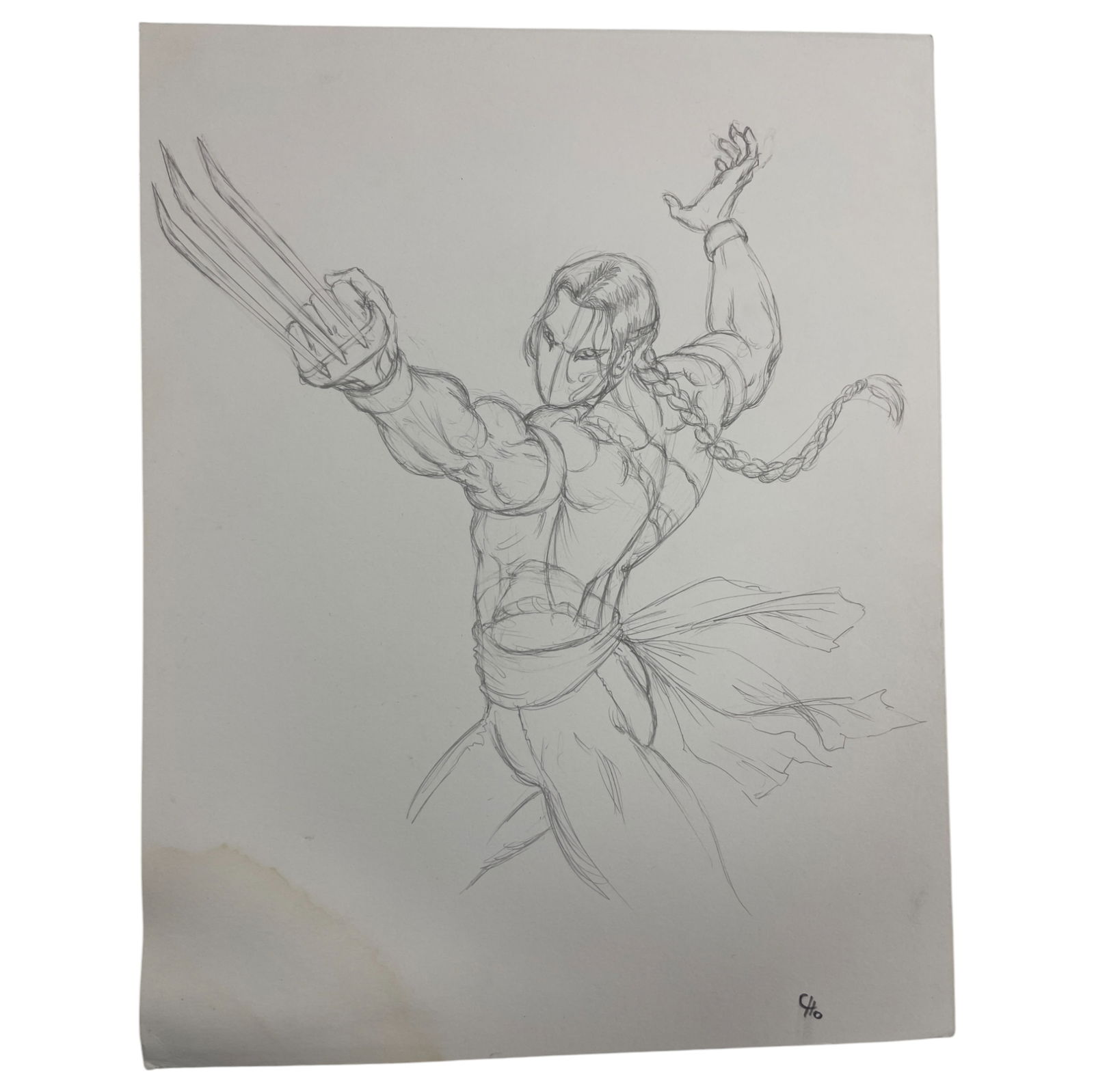 STREET FIGHTER Comic Art Drawing Signed CHO Animation (1 of 6)