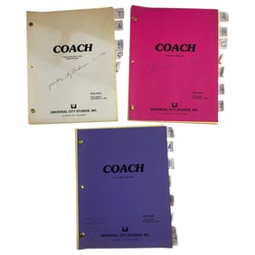 Vintage Movie Script Coach 1988 Working script Production Lot of 3