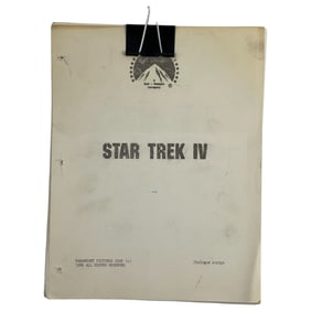 Vintage Movie Script Star Trek 1986 Dialog Script