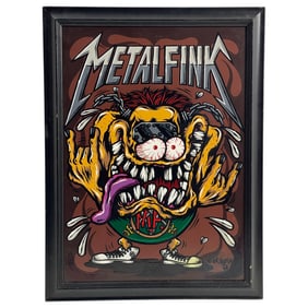 Metalfink Artwork on Board Signed Ed Roth Dated