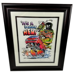 Ed Roth - It's a Dodge Hemi Pencil Signed Numbered and Stamped Print
