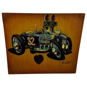 32 Hot Rod Artwork Signed Lower Right Robert Wiliams
