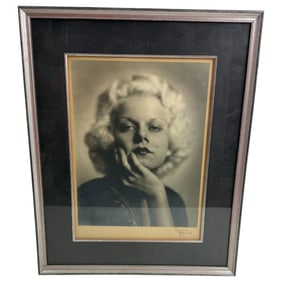 JEAN HARLOW Photo Signed in Pencil by photographer