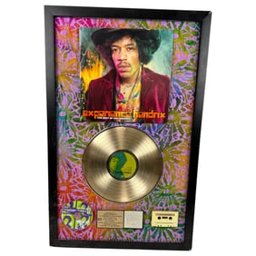 Jimi Hendrix The Best of Jimi RIAA Gold Award Framed