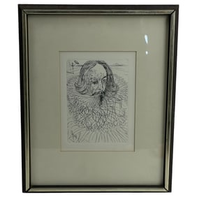 Salvador Dali Etching Cervantes