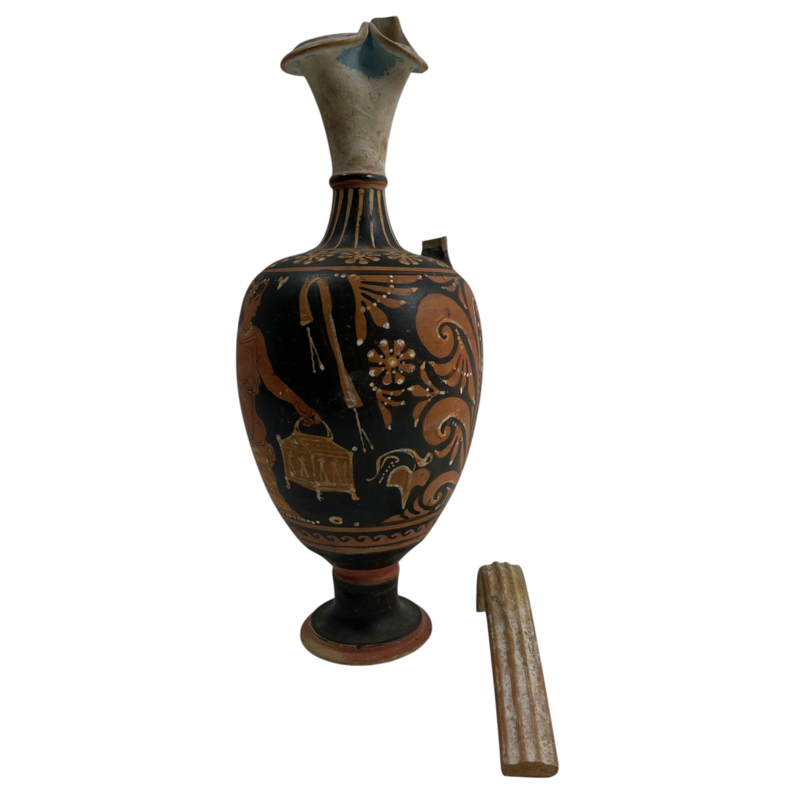 Ancient Greek Clay Hand Painted Pitcher Vase (1 of 11)