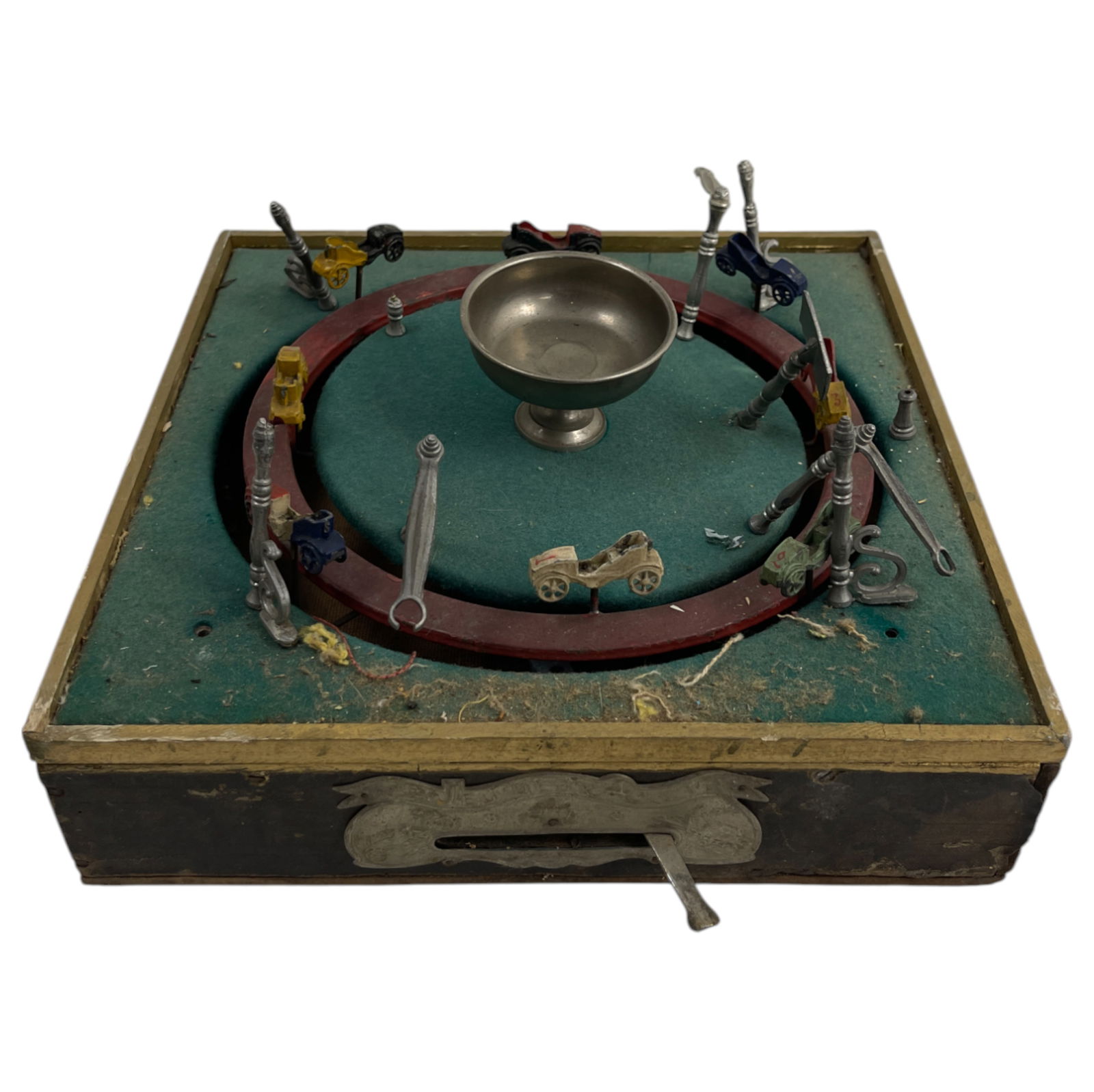 Rare French Antique Car Mechinal Toy "Jeu De Course" Parlor Game (1 of 9)