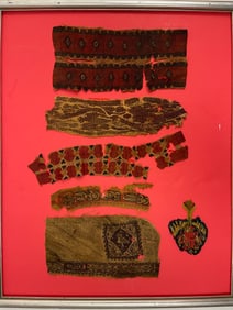 Ancient Egyptian Framed linen Fragment Textile