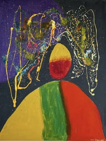 Luis Chen (1905-1995) Chinese Oil Painting On Canvas Chen Fushan