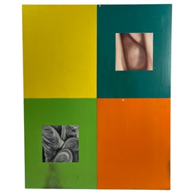 MCM Oil Painting on Board 4 Panels