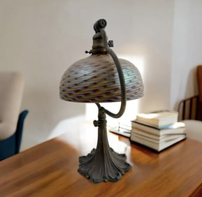 Tiffany Studios New York #569 Harp Desk Lamp Lamp Shade Unsigned