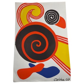 Original Vintage Alexander Calder "Spirals" Lithograph
