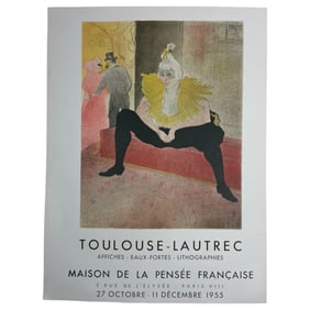 Toulouse-Lautrec - Maison De La Pensee Francaise 1955 Exhibition Poster