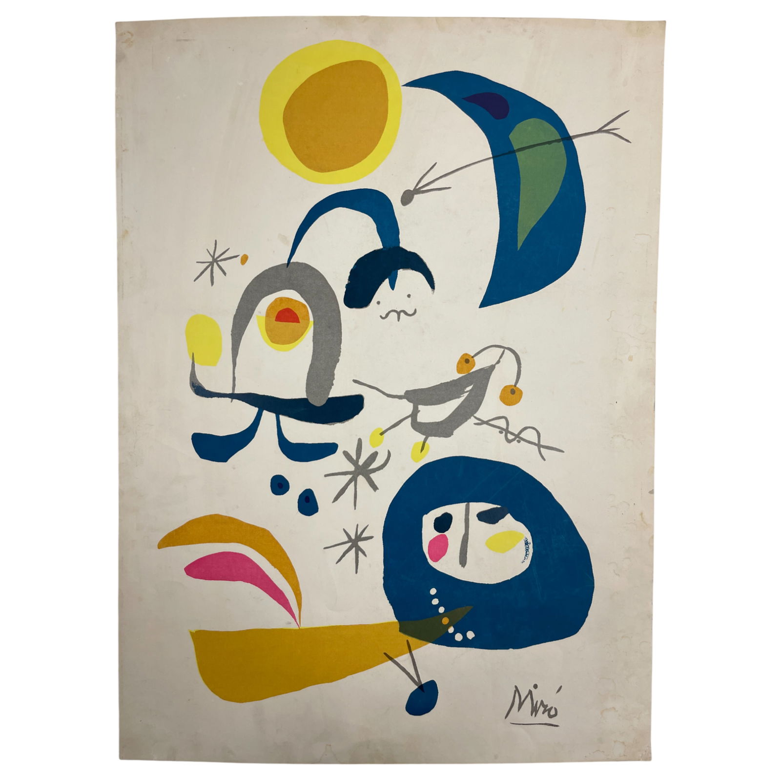 Joan Miro Lithograph Vintage Old 18 x 24 inches (1 of 5)