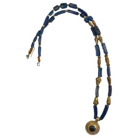 14K Gold and Lapis Necklace