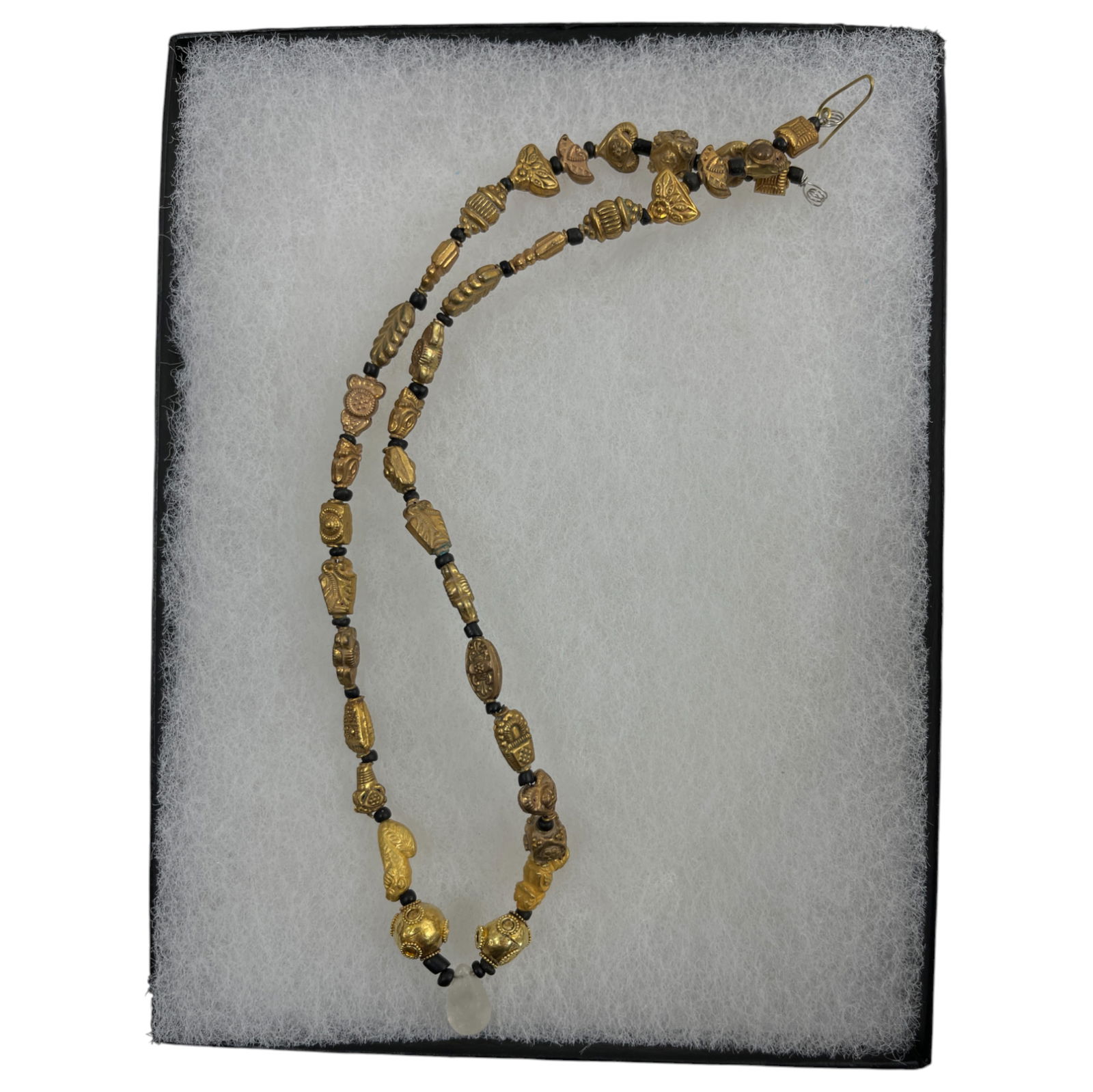 Ancient High Karat Gold and Crystal/Glass Necklace (1 of 4)