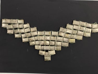 Pre-Columbian Mochica Sterling Silver Breast Plate