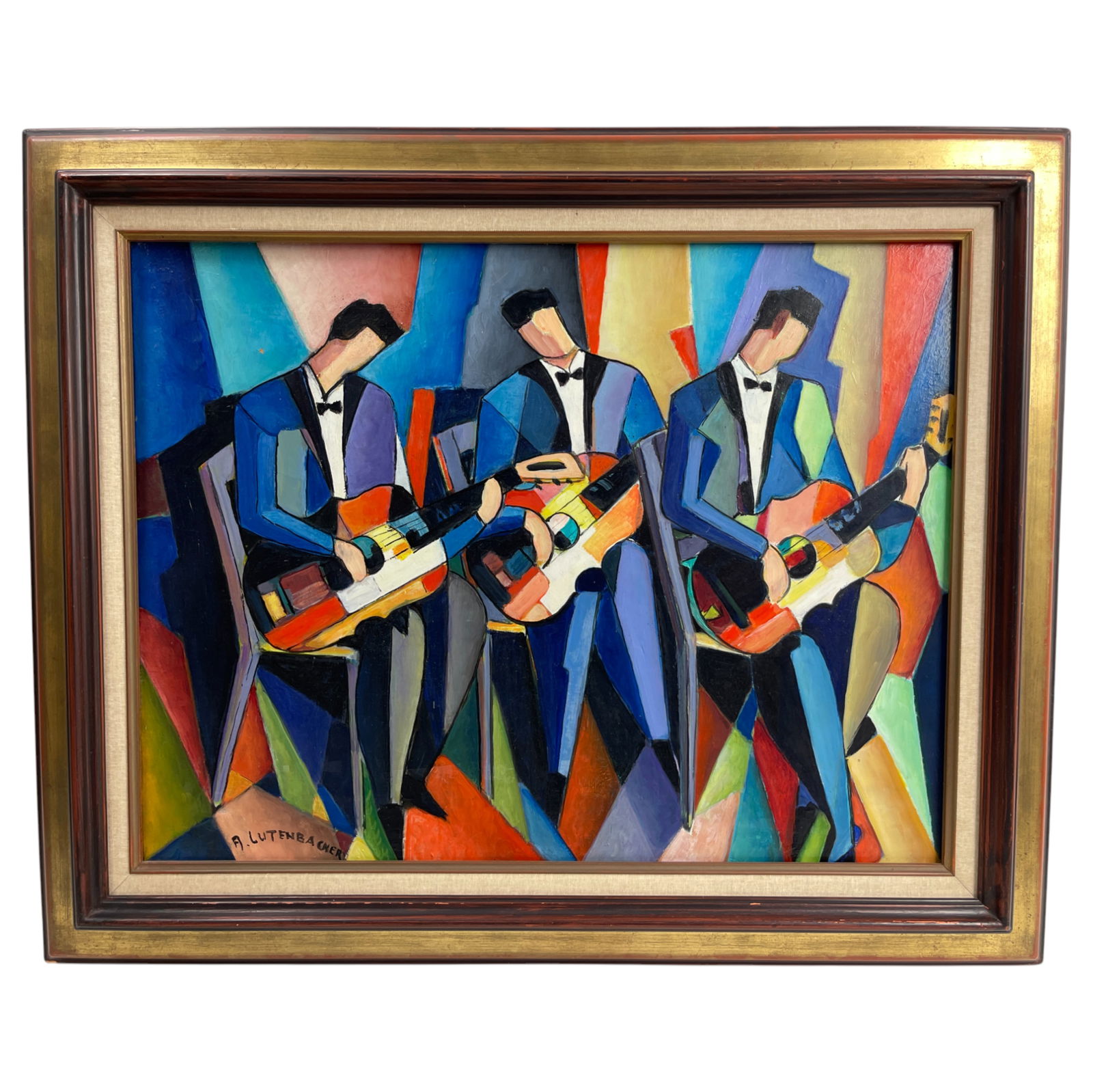 Arthur Lutenbacher (French) - Oil on Canvas Cubist Painting Signed Lower Right (1 of 13)