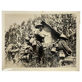 International Film Service Official Photograph American's Holding A Bridge 1918