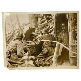 International Film Service French Machine Gun WW1 Original Press Photo