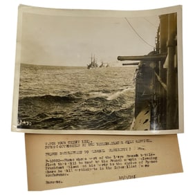 International Film Service 1918 French Battlement Welcomes President Press Photo