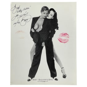 Alley Baggett & Dita Von Teese Signed and Lipstick Kissed Photograph