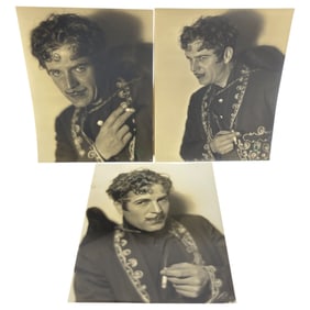 Russell Ball - 3 Signed and Stamped Silver Gelatin Photographs of Warner Baxter