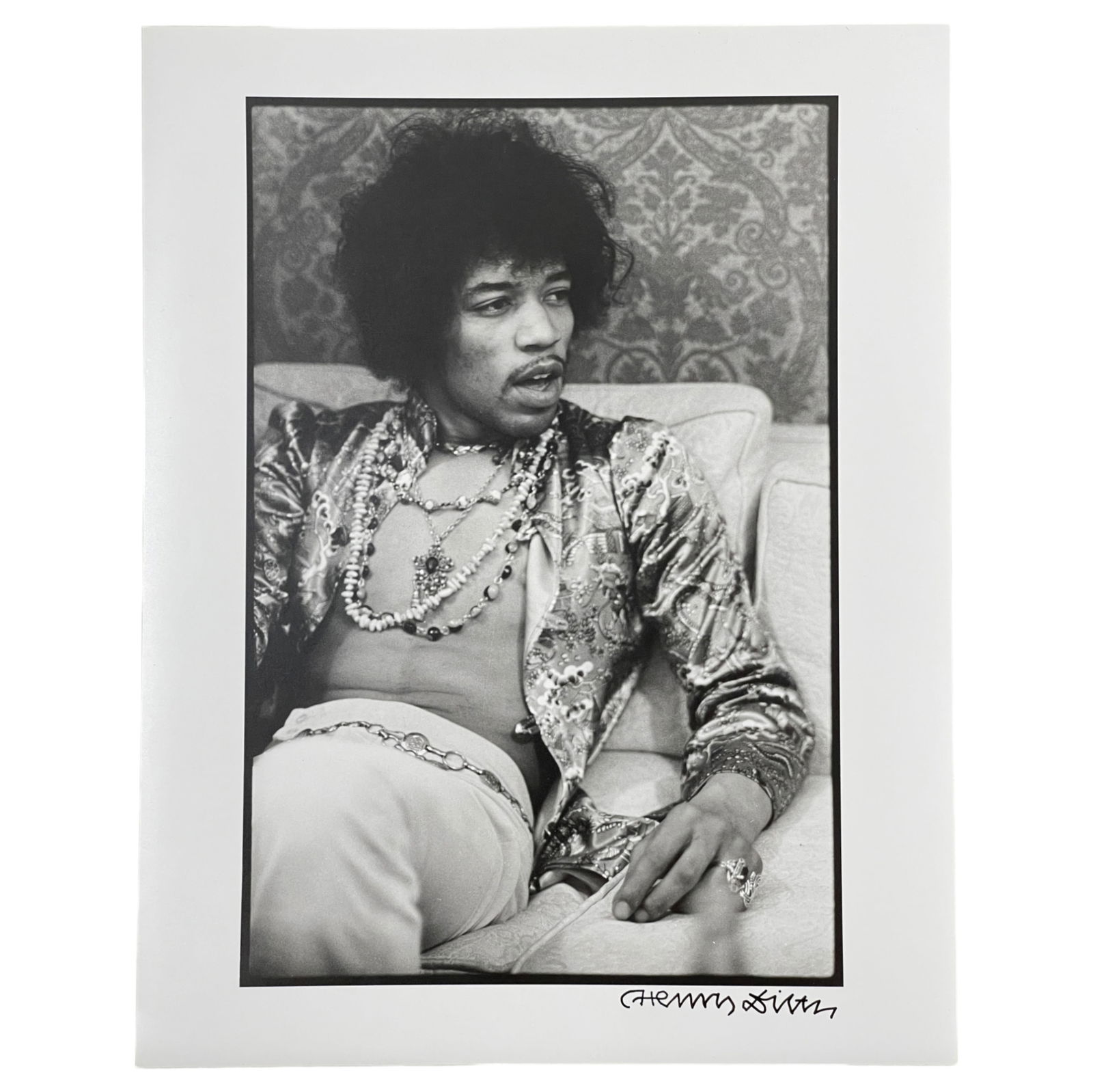 Henry Diltz Signed Silver Gelatin Photograph of Jimi Hendrix (1 of 4)