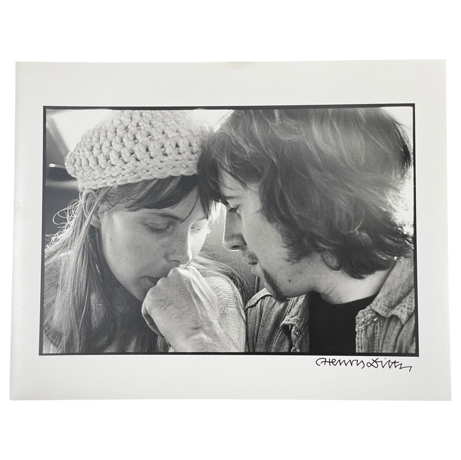 Henry Diltz Signed Silver Gelatin Photograph of Joni Mitchell and Graham Nash (1 of 5)