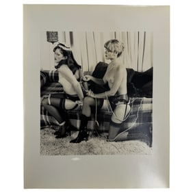 Vintage Original Black & White Female Nude Erotic BDSM Bondage Photograph