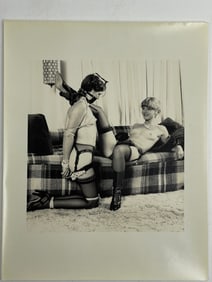 Vintage Original Black & White Female Nude Erotic BDSM Bondage Photograph
