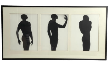 Triptych Shadow Figure Photographs Personalized and Signed Karl on Verso
