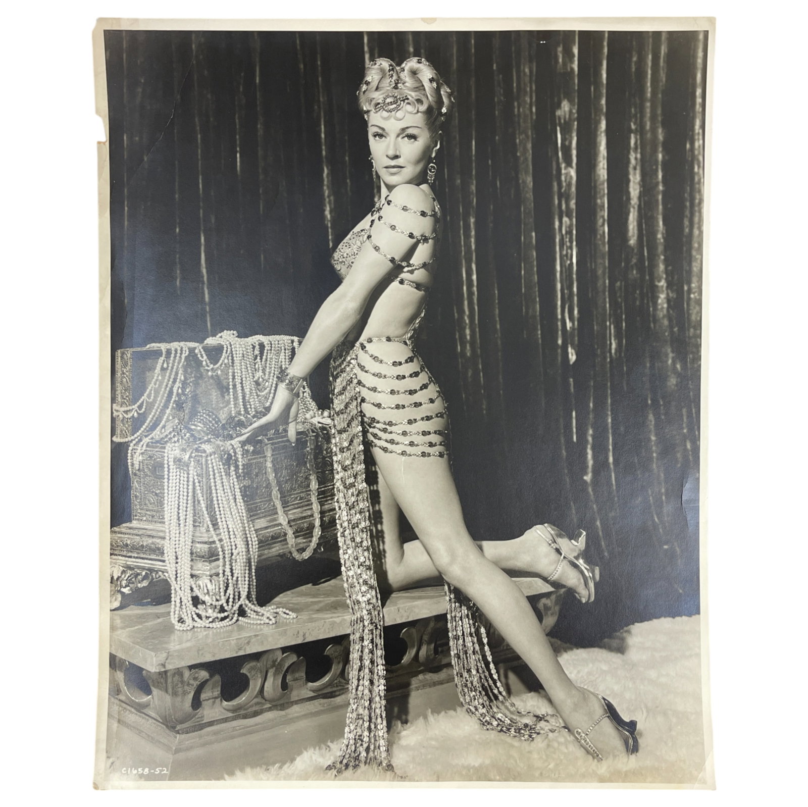 Lana Turner Original Photograph by Eric Carpenter as Samarra from The Prodigal: Lana Turner Original Photograph by Eric Carpenter as Samarra from The Prodigal. Size: 16" x 20".