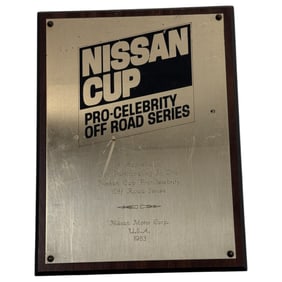 1983 Nissan Cup Pro Celebrity Off Road Series Dan Haggerty Participation Award