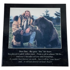 Dan Haggety - Grizzly Adams Bozo the Bear Floor Tile Memorial Plaque