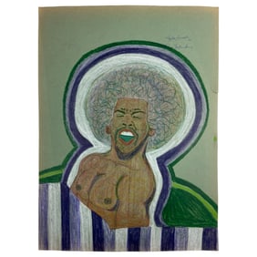 Jimi Hendrix Signed Illustration Art Drawing Rare