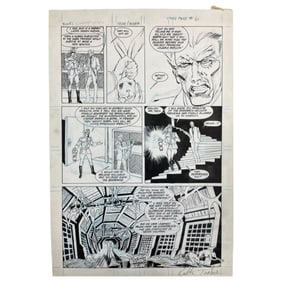 Comic Book Illustration ART Champions Signed Keith Tucher