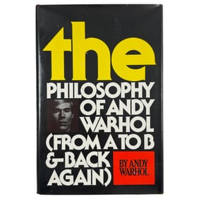 Andy Warhol Signed and Drawing - Philosophy of Andy Warhol Book