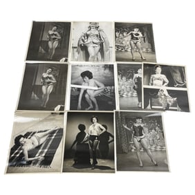 Vintage Original Cabaret Women Risque Nude Burlesque Pin Up Glamour Picture Photos Lot of 10 Verso