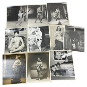 Vintage Original Cabaret Women Risque Nude Burlesque Pin Up Glamour Picture Photos Lot of 10 Verso