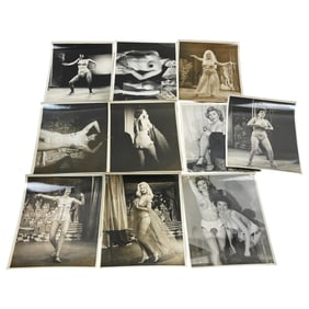 Vintage Original Cabaret Women Risque Nude Burlesque Pin Up Glamour Picture Photos Lot of 10 Verso
