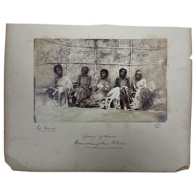 Scarce India Famine 1877 Original Photograph Mounted to Board